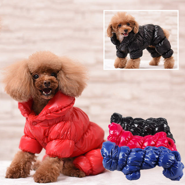 Ciepłe zimowe ubrania wiatroszczelne dla psów - płaszcz kurtka ocieplane, szczenięcą kamizelkę Chihuahua, mopsy - Wianko - 3