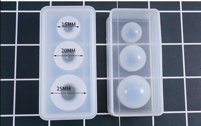 Kulki koralików silikonowych bez dziur - przezroczyste, okrągłe, do tworzenia biżuterii z żywicy DIY (9mm-25mm) - Wianko - 2