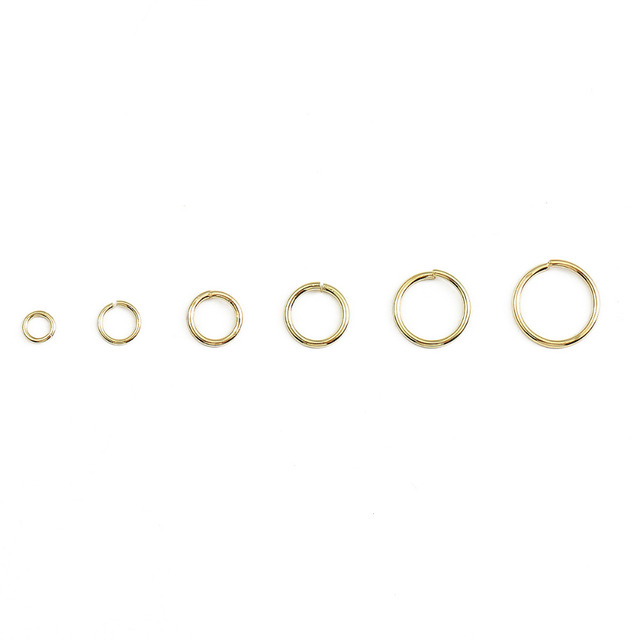 100 sztuk/partia 18k pozłacane pierścienie dzielone złącza 3-8mm dla DIY biżuterii - Wianko - 2