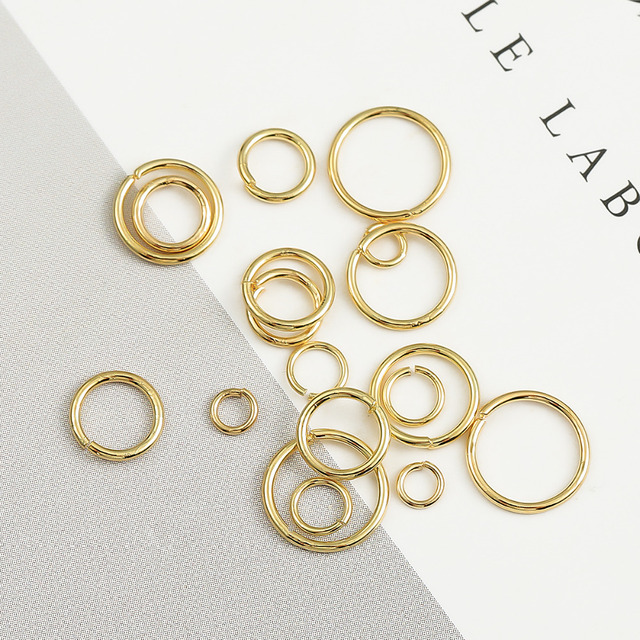 100 sztuk/partia 18k pozłacane pierścienie dzielone złącza 3-8mm dla DIY biżuterii - Wianko - 6