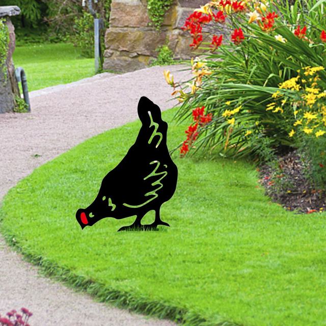 Sztuka czarna ozdoba na trawniki ogrody podwórze - metalowa stocznia odporna na słońce i wodoodporna dla zwierząt - Wianko - 8