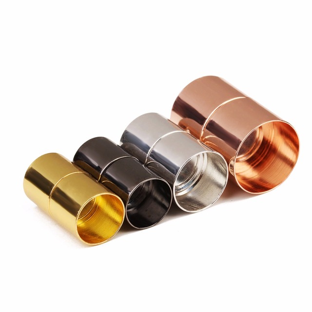 Zestaw 10 magnetycznych klamer LOULEUR w złotym kolorze - pasują do skórzanego sznurka o szerokości 3-12 mm dla tworzenia bransoletek - Wianko - 3