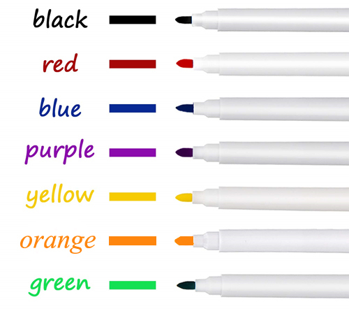 Długopisy akwarelowe 14 sztuk dla szkoły, biała tablica, zmywalny marker, magnes na lodówkę - Wianko - 3