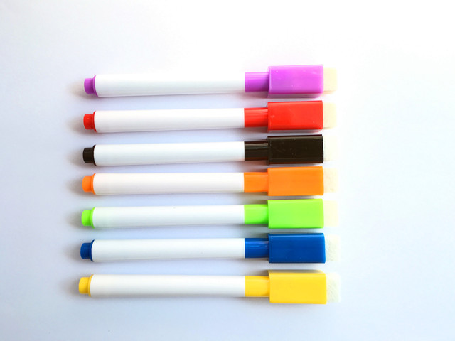 Długopisy akwarelowe 14 sztuk dla szkoły, biała tablica, zmywalny marker, magnes na lodówkę - Wianko - 4