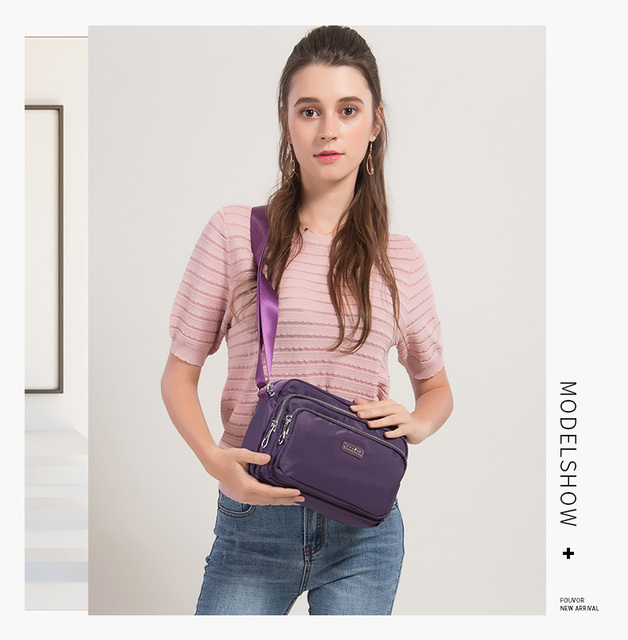 Wodoodporna torba na ramię dla kobiet z nylonu Fouvor 2019 - Wianko - 10