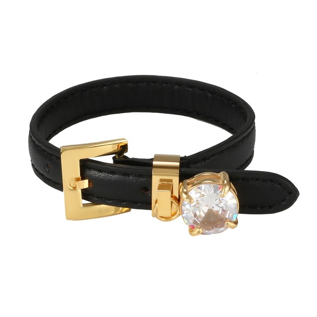 Skórzana bransoletka regulowana zegarkiem nadgarstek dla kobiet i mężczyzn, luksusowa marka biżuterii sportowej - Wianko - 6