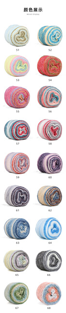 Dzianinowa przędza Rainbow Segment 100g DIY Handmade - idealna do dziania czapek, szalików, poduszek i na sofa - Wianko - 2