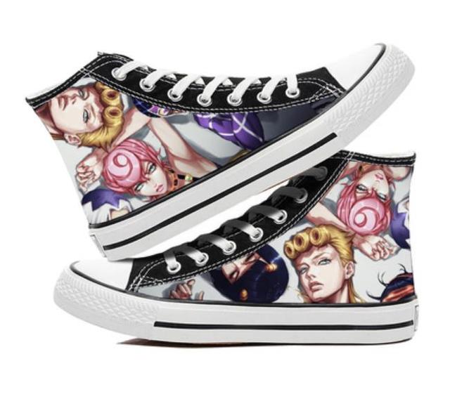Modne gumowe buty casualowe JoJo Cos z nadrukiem Anime Cartoon dla kobiet - Wianko - 9
