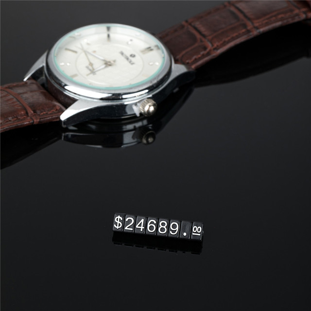 Cena kostki metki dostosowanej 5*3mm do biżuterii zegarka stojaka Tag cyfry Euro sklep - Wianko - 23