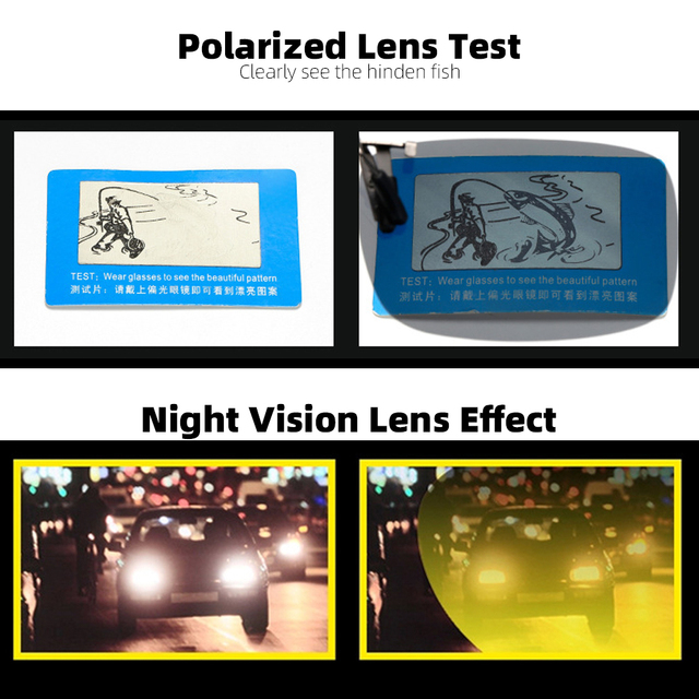Okulary wędkarskie 2021 z polaryzowanymi szkłami noktowizyjnymi i unoszoną szybą dla mężczyzn i kobiet - Wianko - 4