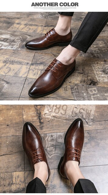Męskie buty retro do pracy jesienne z oddychającej skóry - Wianko - 10