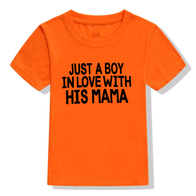 Chłopięca koszulka T-shirt Lato śmieszne dziecko zakochane w Mamie osóbka dzieci dziecięca moda - Wianko - 28