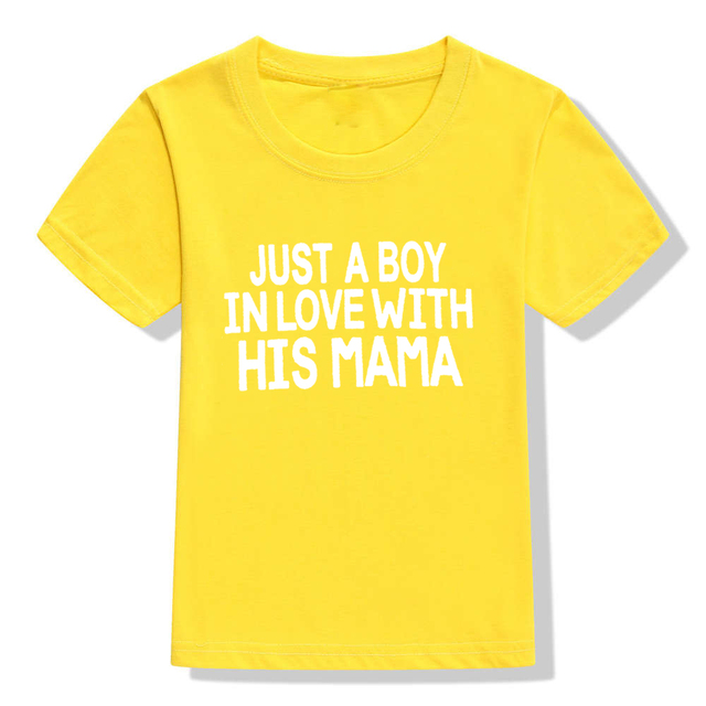 Chłopięca koszulka T-shirt Lato śmieszne dziecko zakochane w Mamie osóbka dzieci dziecięca moda - Wianko - 25
