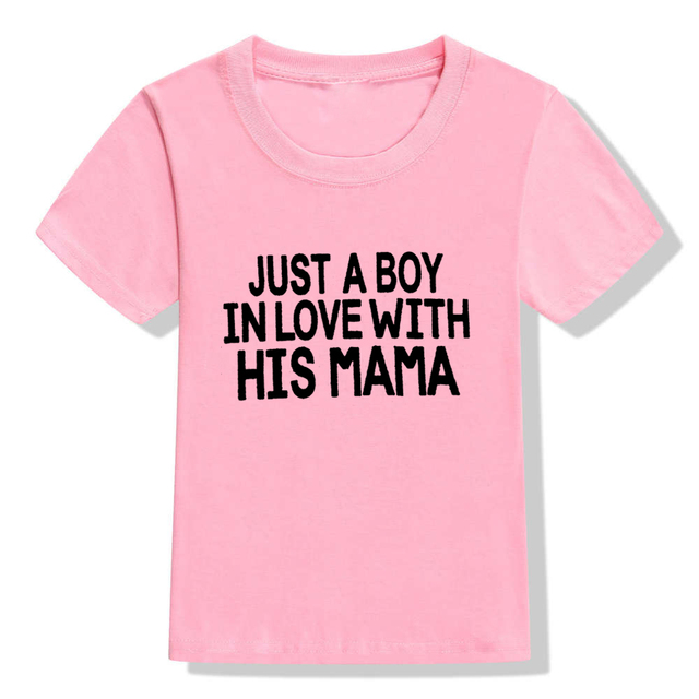 Chłopięca koszulka T-shirt Lato śmieszne dziecko zakochane w Mamie osóbka dzieci dziecięca moda - Wianko - 26