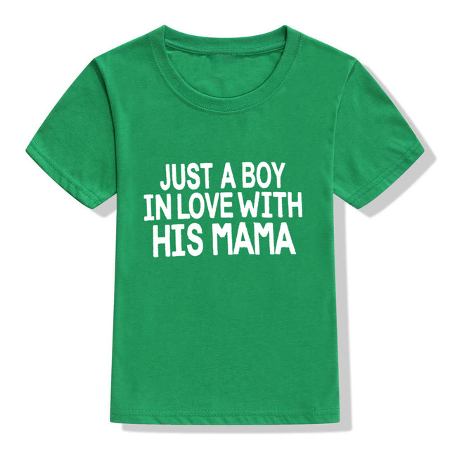 Chłopięca koszulka T-shirt Lato śmieszne dziecko zakochane w Mamie osóbka dzieci dziecięca moda - Wianko - 27