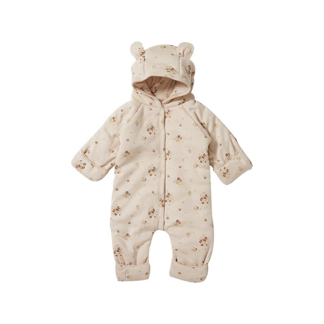 Pajacyk niemowlęcy zimowy Kingsley - wzór Romper z uszami, ciepły i wygodny, dla chłopca i dziewczynki, w kolorze wiśniowym - Wianko - 15