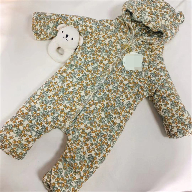Pajacyk niemowlęcy zimowy Kingsley - wzór Romper z uszami, ciepły i wygodny, dla chłopca i dziewczynki, w kolorze wiśniowym - Wianko - 20