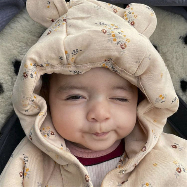 Pajacyk niemowlęcy zimowy Kingsley - wzór Romper z uszami, ciepły i wygodny, dla chłopca i dziewczynki, w kolorze wiśniowym - Wianko - 13