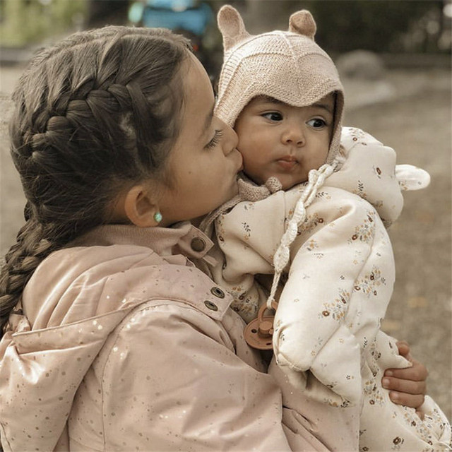 Pajacyk niemowlęcy zimowy Kingsley - wzór Romper z uszami, ciepły i wygodny, dla chłopca i dziewczynki, w kolorze wiśniowym - Wianko - 9