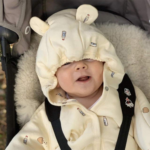 Pajacyk niemowlęcy zimowy Kingsley - wzór Romper z uszami, ciepły i wygodny, dla chłopca i dziewczynki, w kolorze wiśniowym - Wianko - 30