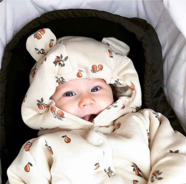Pajacyk niemowlęcy zimowy Kingsley - wzór Romper z uszami, ciepły i wygodny, dla chłopca i dziewczynki, w kolorze wiśniowym - Wianko - 21