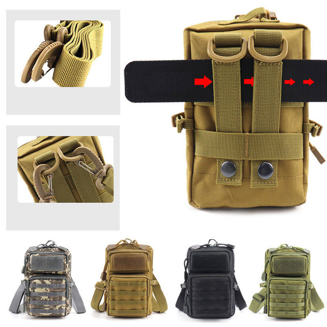 Torba na ramię Molle EDC - narzędzia, telefon, polowanie - zawleczka na pas, wojskowa, taktyczna - Wianko - 8