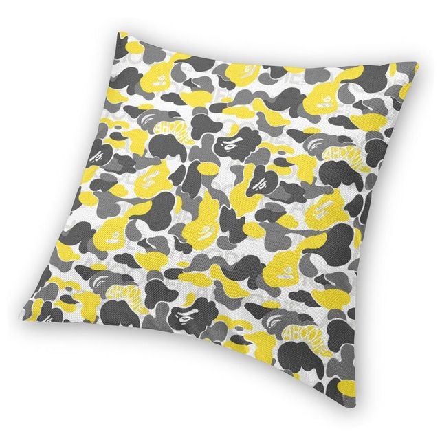 Żółty Camo kamuflaż wzór, pokrowiec na poduszkę 45x45, 3D drukowanie, poszewka do salonu - Wianko - 3