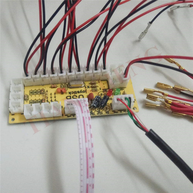 DIY zestaw drążków arkadowych dla 2 graczy z kontrolerem USB, przyciskami LED i kablami do Raspberry Pi 3 - Wianko - 11
