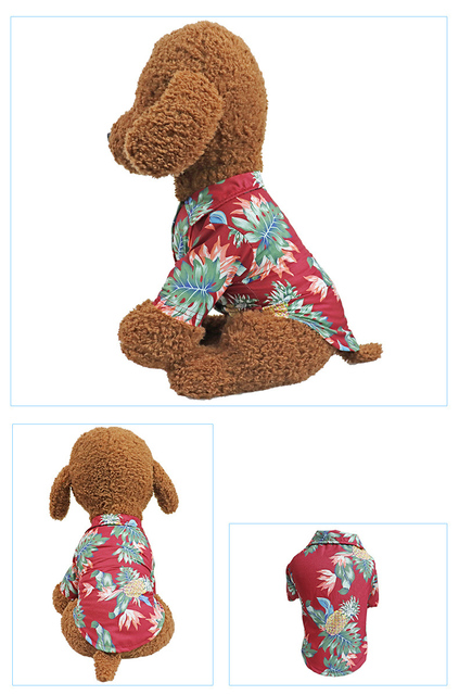 Koszulka kratka w stylu Hawajskim dla psa - Wianko - 14