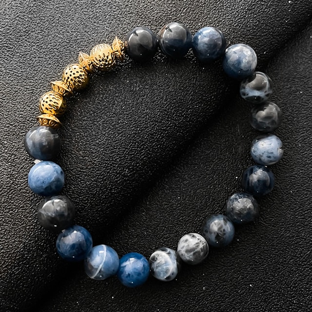 Bransoletka pleciona z niebieskim tigereye - kamień naturalny, luksusowa biżuteria dla kobiet i mężczyzn - Wianko - 2