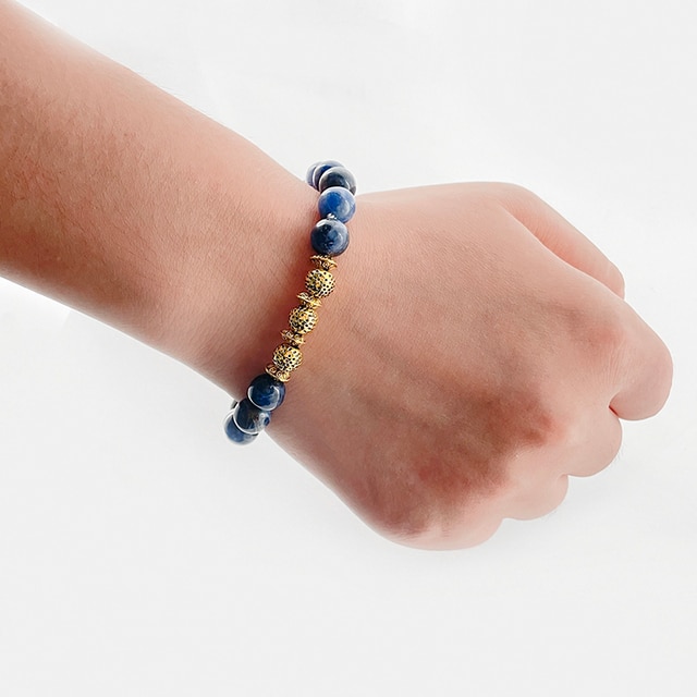 Bransoletka pleciona z niebieskim tigereye - kamień naturalny, luksusowa biżuteria dla kobiet i mężczyzn - Wianko - 5