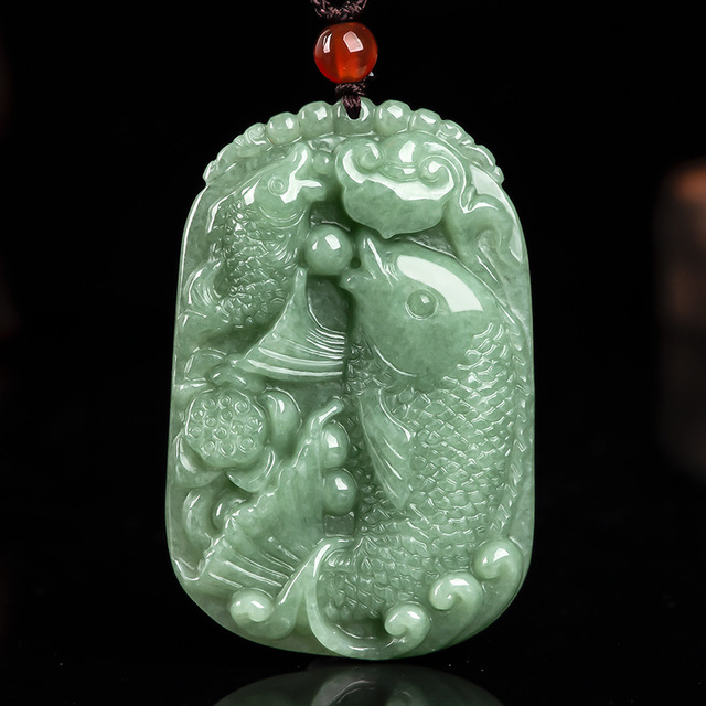 Ręcznie rzeźbiony naszyjnik z naturalnego jadeitu – gorący trend dla kobiet i mężczyzn - Wianko - 2