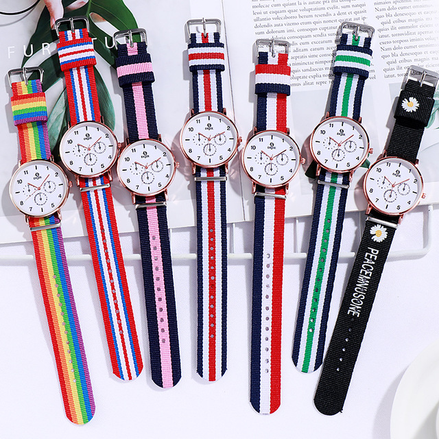 Nowoczesny damski zegarek luksusowy Rainbow, inspirowany najnowszymi trendami, z egzotycznym, retro wzornictwem - Wianko - 1