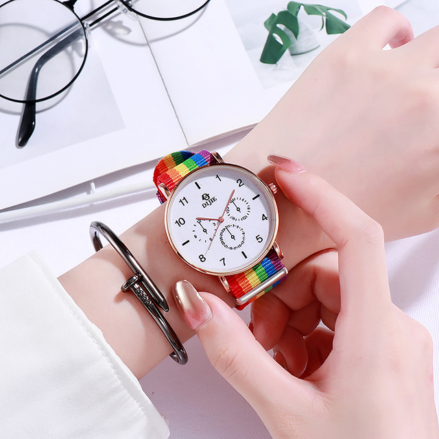 Nowoczesny damski zegarek luksusowy Rainbow, inspirowany najnowszymi trendami, z egzotycznym, retro wzornictwem - Wianko - 9