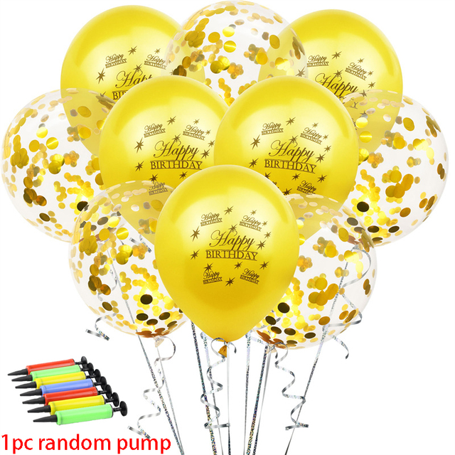 30 40 50-lat urodzinowe balony czarne z złotymi cekinami dla dekoracji - Wianko - 8