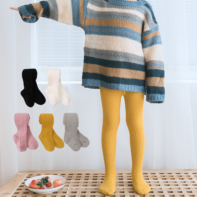 Ciepłe rajstopy dla dziewczynki z trwałej bawełny, idealne na zimę, 0-8 lat - Wianko - 19