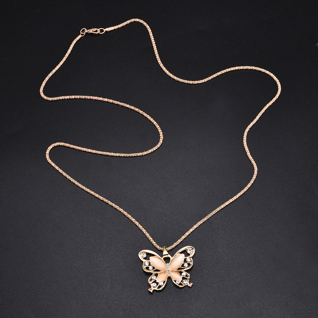 Naszyjnik z wisiorkiem Lady Butterfly w kształcie serca 2021 z motywem zwierzęcym - Wianko - 30