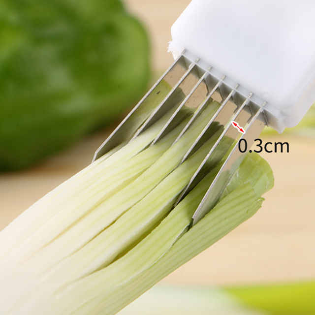 Tarka do cebuli ze stali nierdzewnej ostry nóż do krojenia zielonych warzyw - Wianko - 9