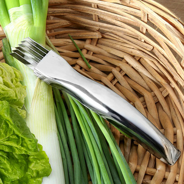 Tarka do cebuli ze stali nierdzewnej ostry nóż do krojenia zielonych warzyw - Wianko - 4