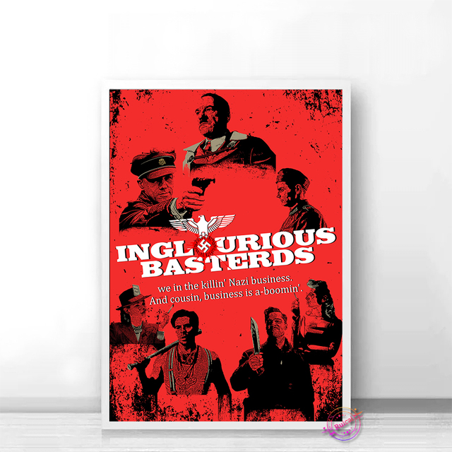 Plakat Inglourious Basterds w stylu abstrakcyjnym na płótnie - dekoracja do salonu, prezent - Wianko - 3