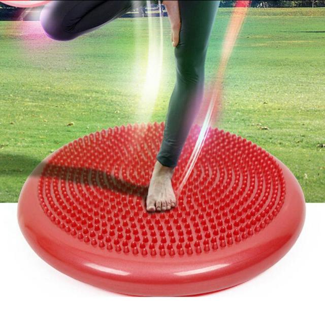 Mata do jogi 1pc podkładka do masażu Stress Relief Foot Back Wheel - stabilność, Balance Disc, poduszka Fitness ćwiczenia treningowe, pogrubienie Riot - Wianko - 1