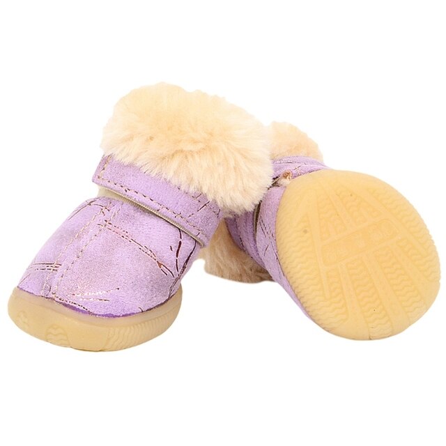 Zestaw 4 antypoślizgowych zimowych butów dla zwierząt - skarpetki dla psa Puppy Cat Shoes - Wianko - 7