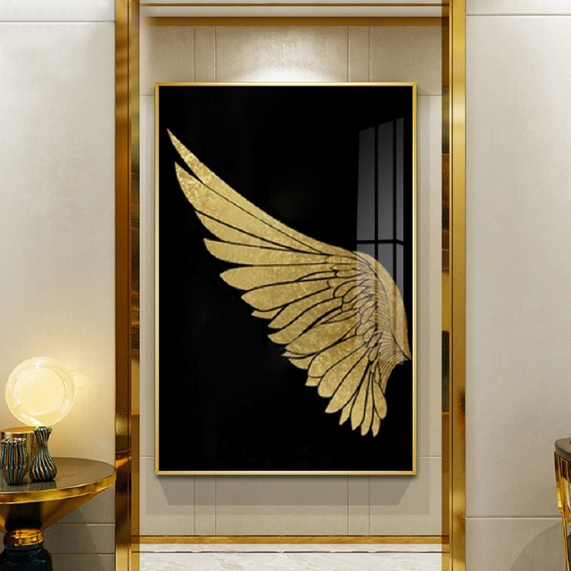 Nowoczesne abstrakcyjne skrzydła marzeń - obraz na płótnie do pokoju gościnnego, wnętrza domu - Wianko - 3