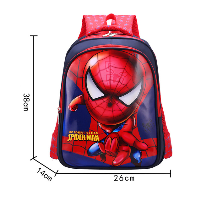 Plecak dziecięcy Spiderman Batman Disney Fashion - wzór z bohaterami z komiksów - Wianko - 5