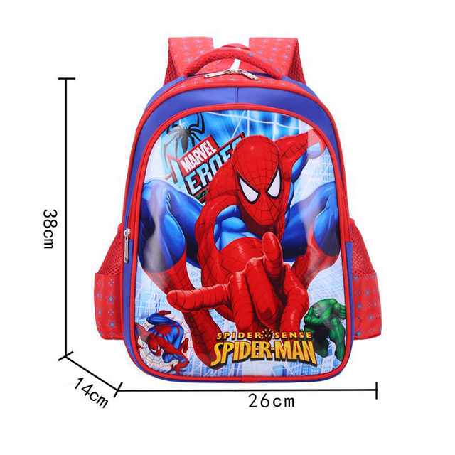 Plecak dziecięcy Spiderman Batman Disney Fashion - wzór z bohaterami z komiksów - Wianko - 10