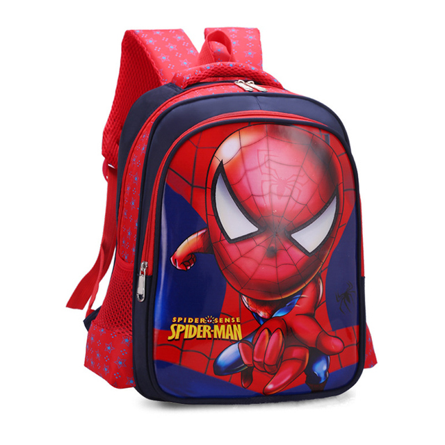 Plecak dziecięcy Spiderman Batman Disney Fashion - wzór z bohaterami z komiksów - Wianko - 2
