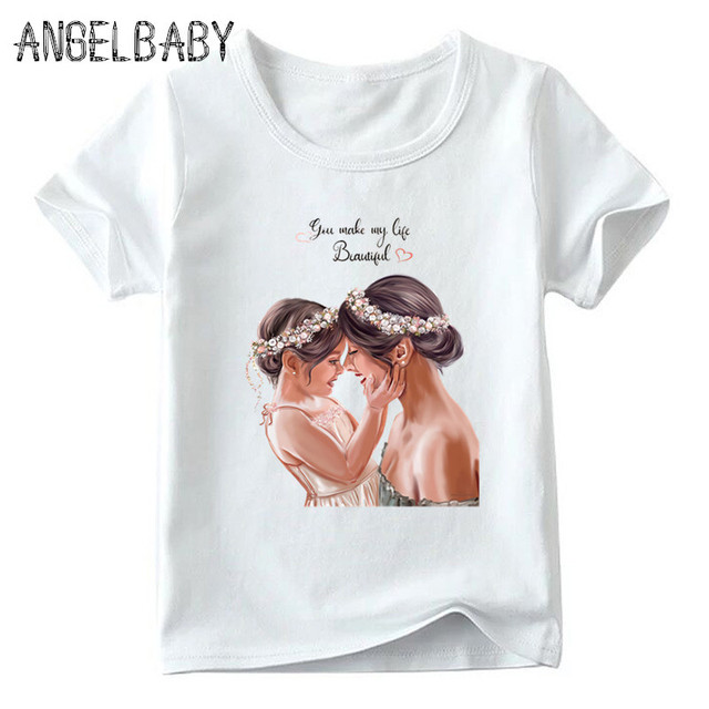 2021 Moda: Rodzina wygląda - T-shirt miłości dla mamy i dziewczynki - Wianko - 14