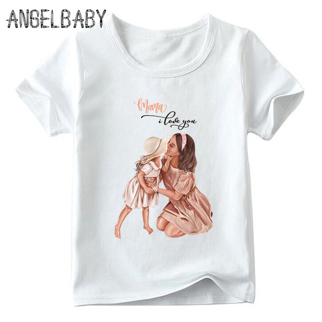 2021 Moda: Rodzina wygląda - T-shirt miłości dla mamy i dziewczynki - Wianko - 15