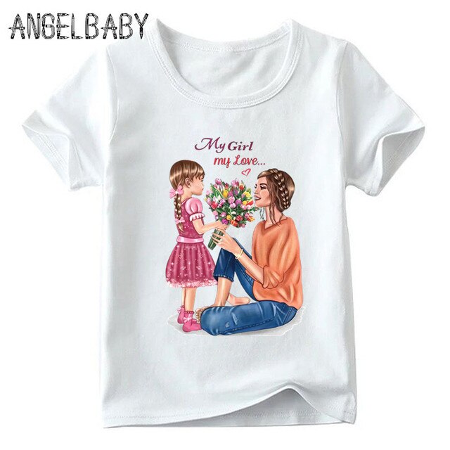 2021 Moda: Rodzina wygląda - T-shirt miłości dla mamy i dziewczynki - Wianko - 23