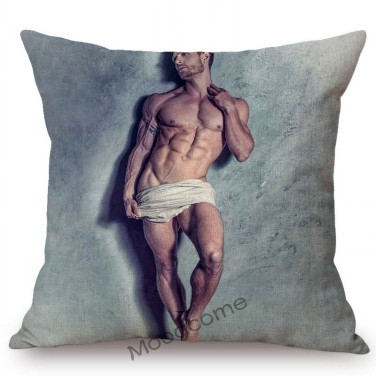 Poszewka na poduszkę dekoracyjna - Nude mężczyzna z mięśniami Jock Sexy Hunk Hot Man Guy LGBT Right Gay - Wianko - 7